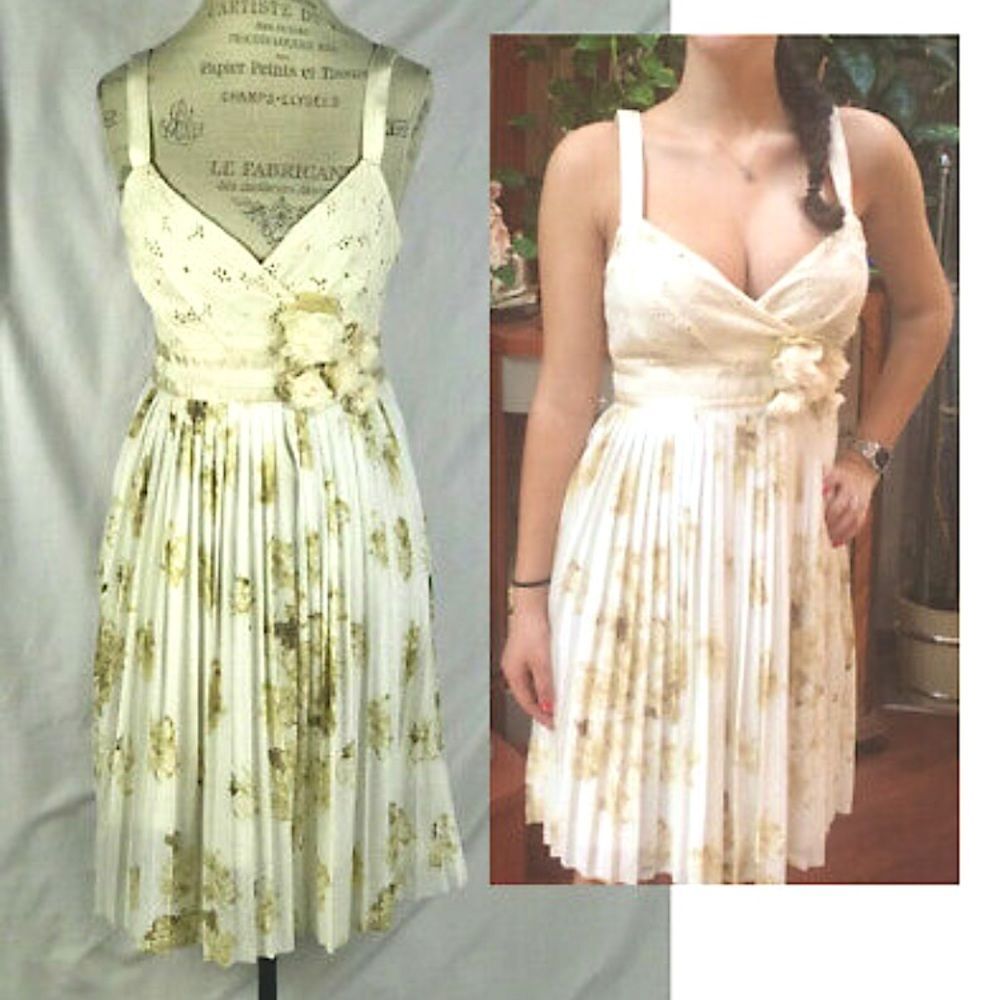 Anthropologie Tea & Sweets Floral Sleeveless Dress By Deletta Size M